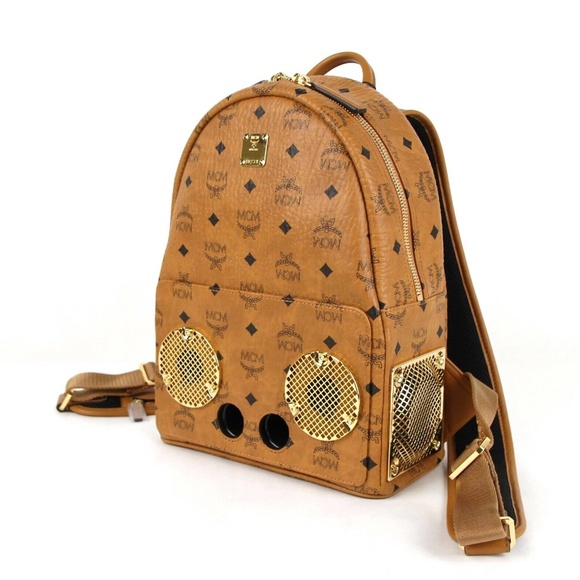MCM x WIZPAK Cognac Brown Backpack Limited Edition with Dust bag & Shopping Bag - Picture 2 of 11